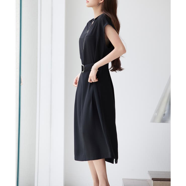 体型カバージップミモレ丈ワンピース | SAISON DE PAPILLON  | 詳細画像13 