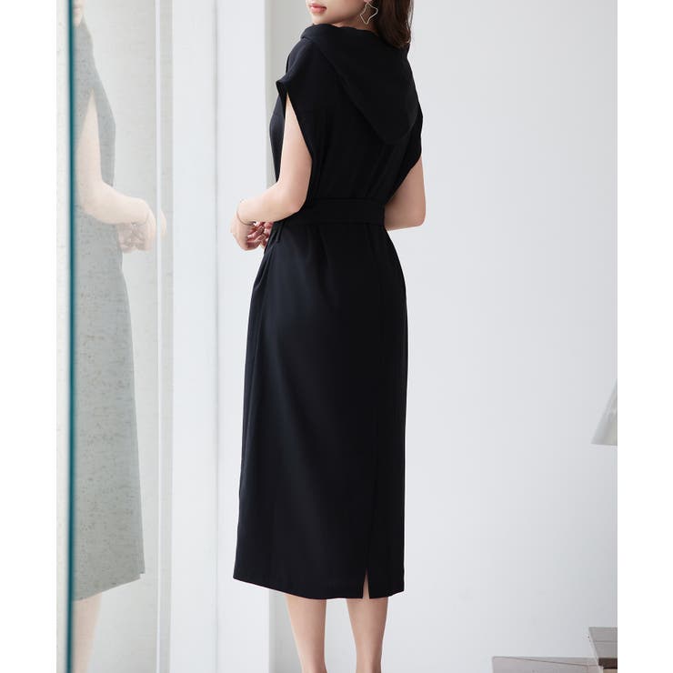 体型カバージップミモレ丈ワンピース | SAISON DE PAPILLON  | 詳細画像14 