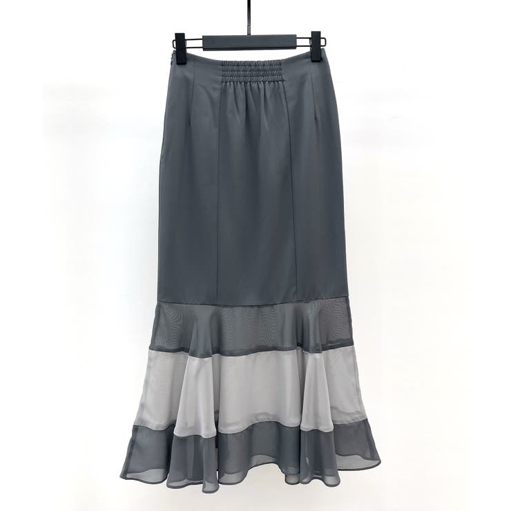 配色裾ハイウエストバックゴムスカート | SAISON DE PAPILLON  | 詳細画像20 