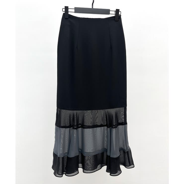 配色裾ハイウエストバックゴムスカート | SAISON DE PAPILLON  | 詳細画像30 