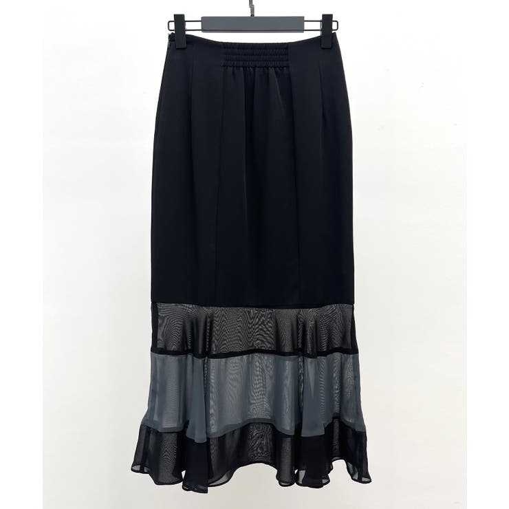 配色裾ハイウエストバックゴムスカート | SAISON DE PAPILLON  | 詳細画像31 