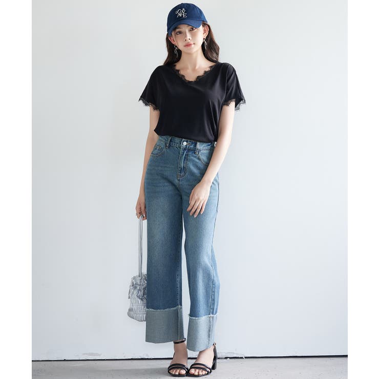 ゆったりドルマンスリーブTシャツ | SAISON DE PAPILLON  | 詳細画像33 