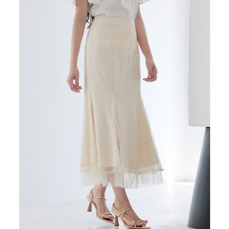 総レースマーメイドロングスカート | SAISON DE PAPILLON  | 詳細画像4 