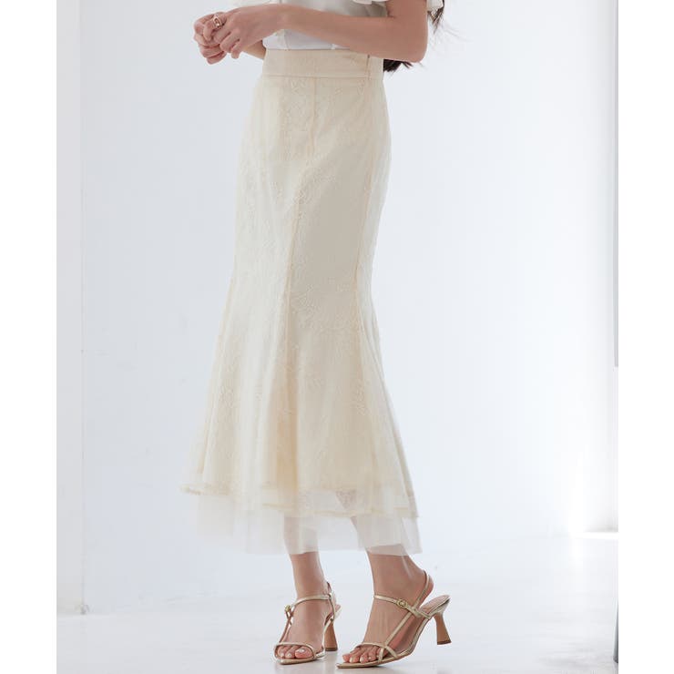 総レースマーメイドロングスカート | SAISON DE PAPILLON  | 詳細画像5 