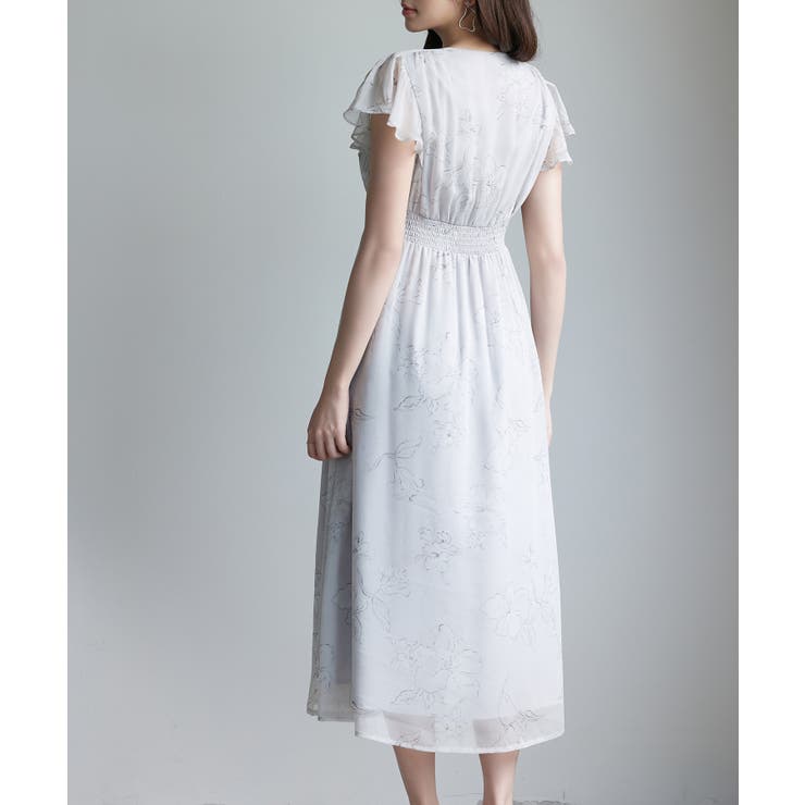 ふんわり花柄シフォンロングワンピース | SAISON DE PAPILLON  | 詳細画像15 