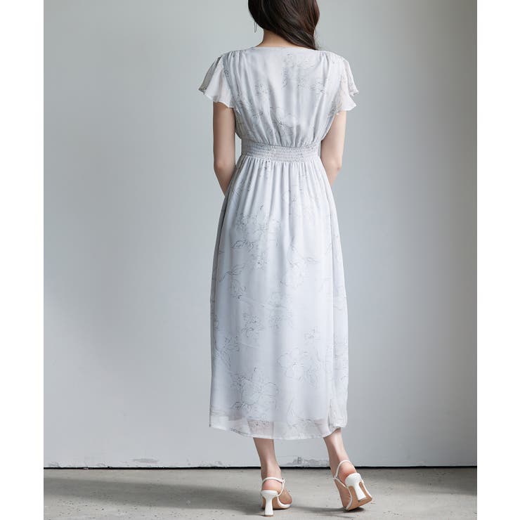 ふんわり花柄シフォンロングワンピース | SAISON DE PAPILLON  | 詳細画像16 