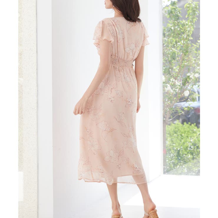 ふんわり花柄シフォンロングワンピース | SAISON DE PAPILLON  | 詳細画像6 