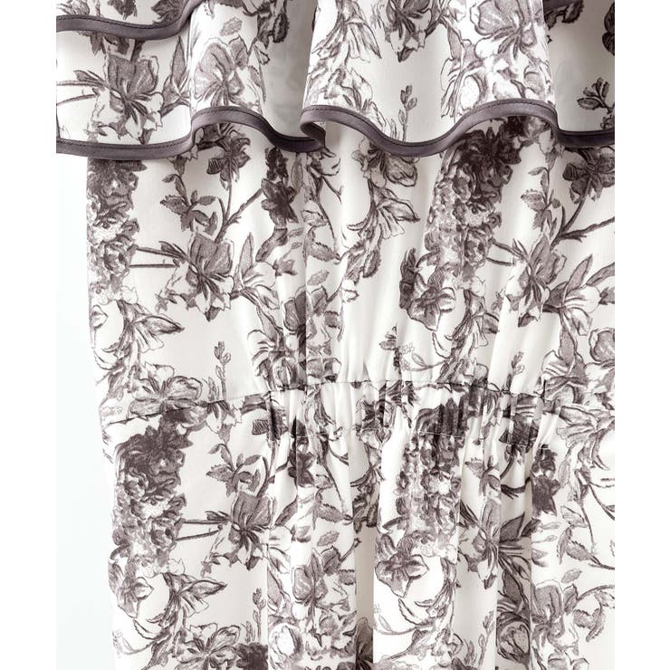 ラッフルカラー花柄ロングワンピース | SAISON DE PAPILLON  | 詳細画像14 