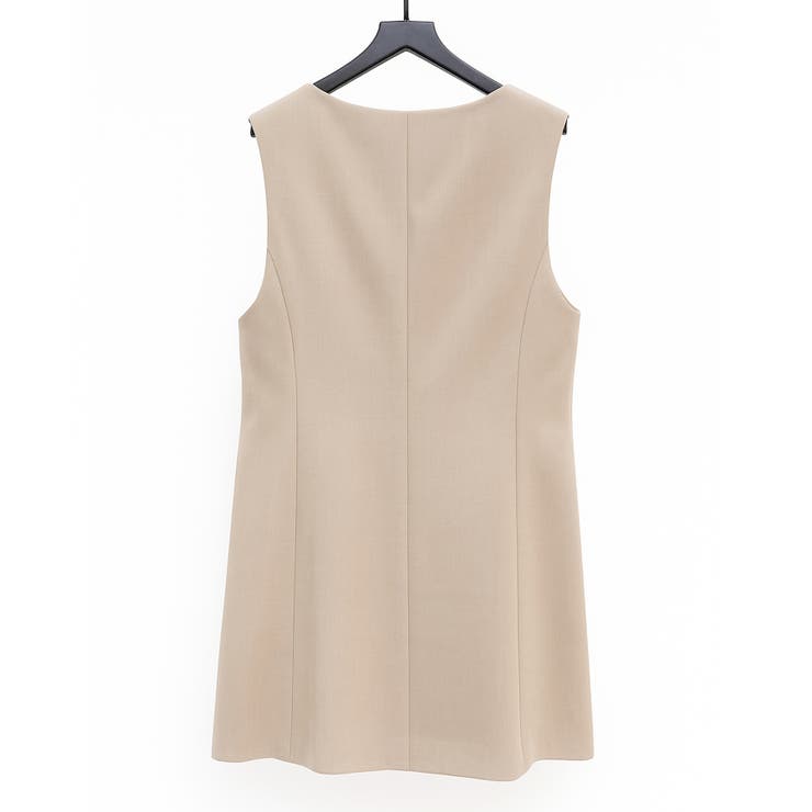 ノーカラーダブルブレストベスト | SAISON DE PAPILLON  | 詳細画像32 