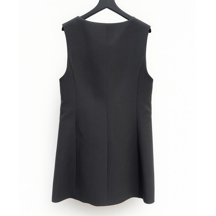 ノーカラーダブルブレストベスト | SAISON DE PAPILLON  | 詳細画像11 