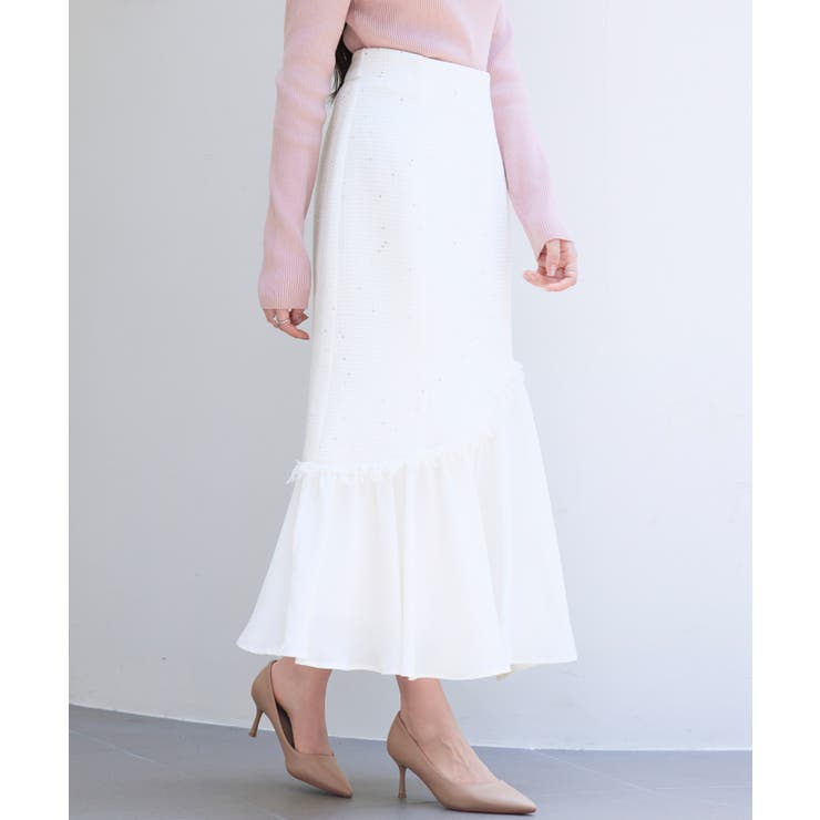 ドッキングアシンメトリースカート | SAISON DE PAPILLON  | 詳細画像3 