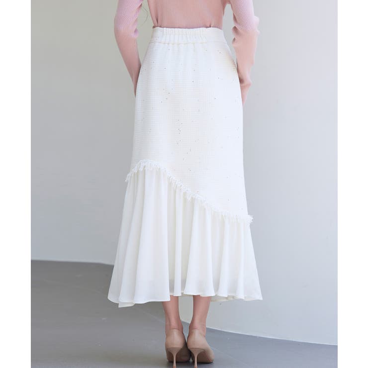 ドッキングアシンメトリースカート | SAISON DE PAPILLON  | 詳細画像4 