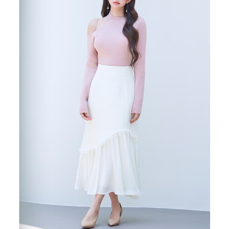 ドッキングアシンメトリースカート | SAISON DE PAPILLON  | 詳細画像5 