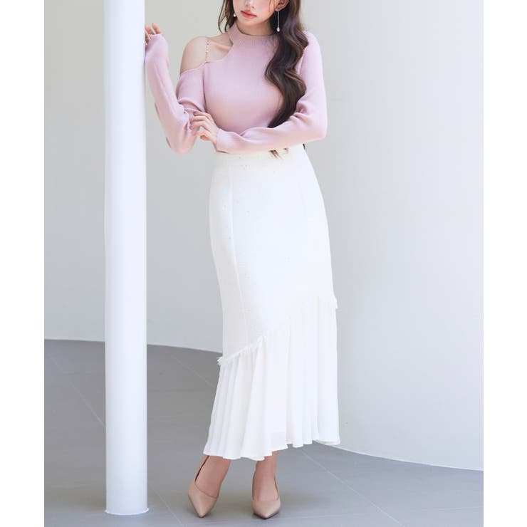 ドッキングアシンメトリースカート | SAISON DE PAPILLON  | 詳細画像6 