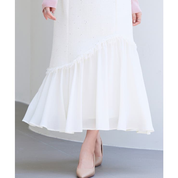 ドッキングアシンメトリースカート | SAISON DE PAPILLON  | 詳細画像7 