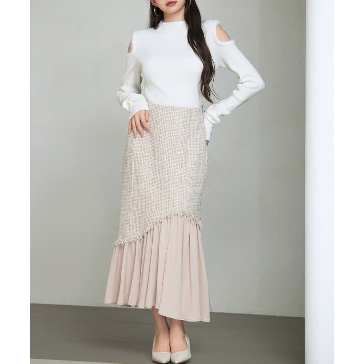 ドッキングアシンメトリースカート | SAISON DE PAPILLON  | 詳細画像23 