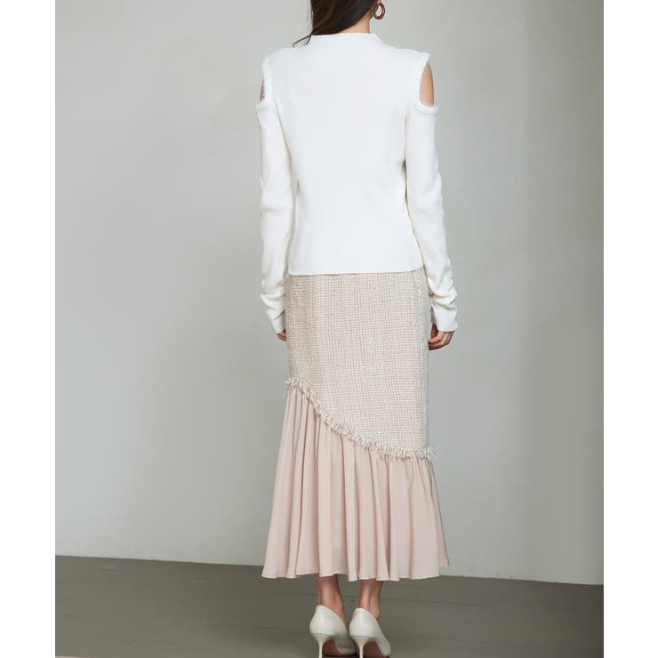 ドッキングアシンメトリースカート | SAISON DE PAPILLON  | 詳細画像25 