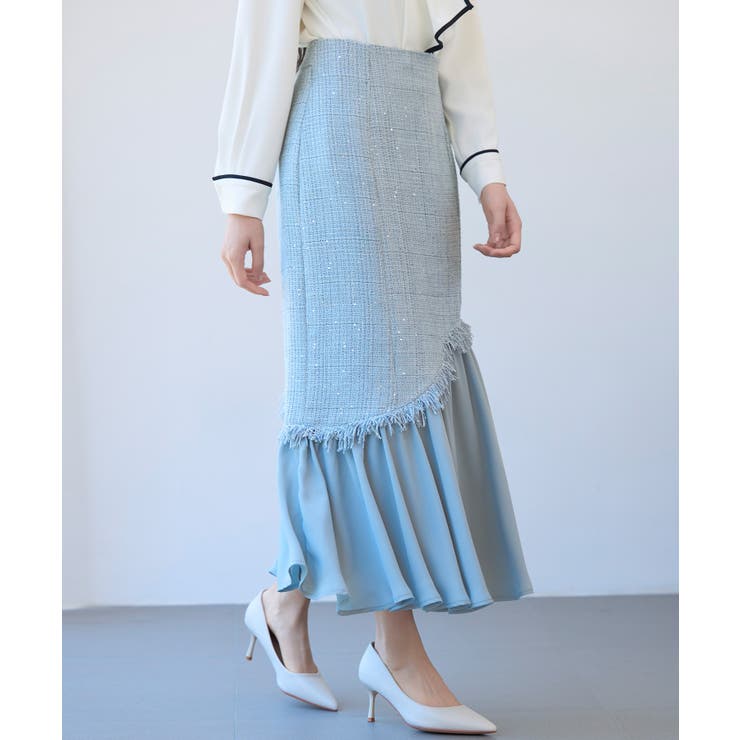 ドッキングアシンメトリースカート | SAISON DE PAPILLON  | 詳細画像32 