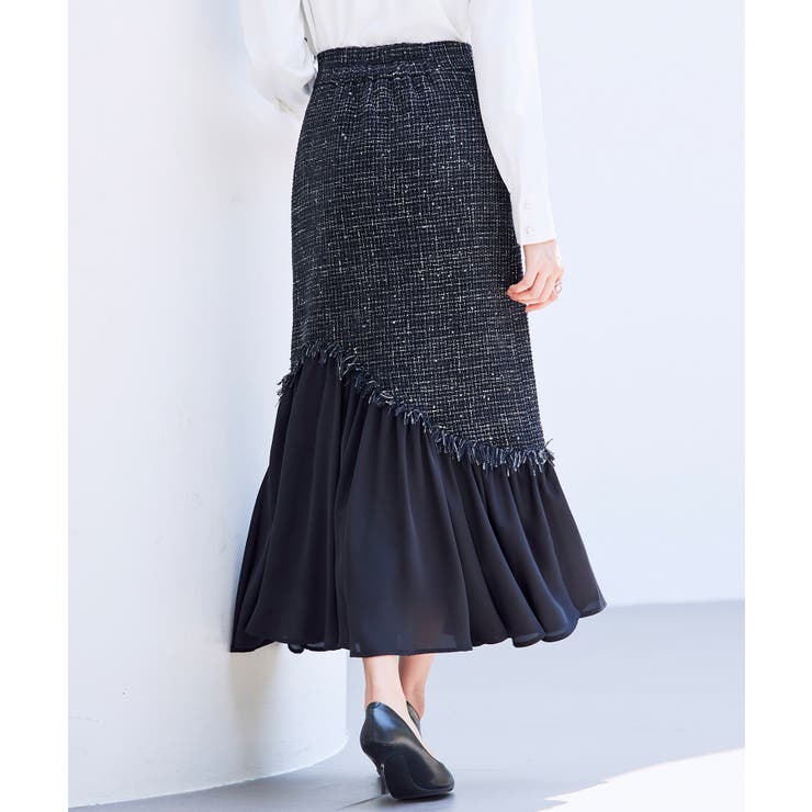 ドッキングアシンメトリースカート | SAISON DE PAPILLON  | 詳細画像10 