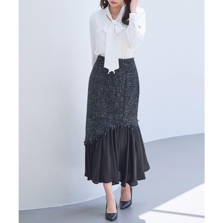 ドッキングアシンメトリースカート | SAISON DE PAPILLON  | 詳細画像11 