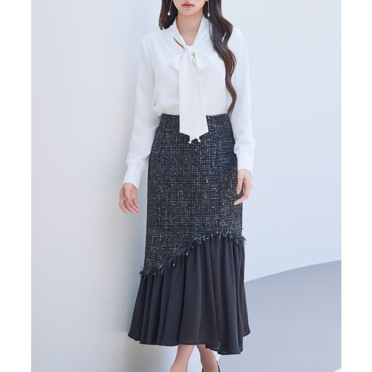 ドッキングアシンメトリースカート | SAISON DE PAPILLON  | 詳細画像12 