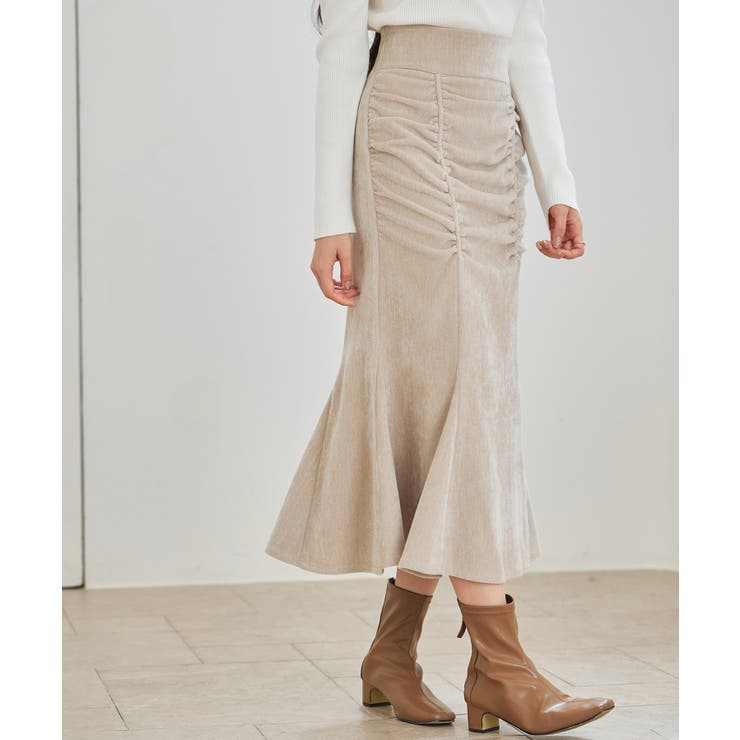 シャーリングハイウエストマーメイドスカート | SAISON DE PAPILLON  | 詳細画像10 