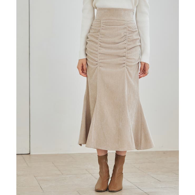 シャーリングハイウエストマーメイドスカート | SAISON DE PAPILLON  | 詳細画像14 