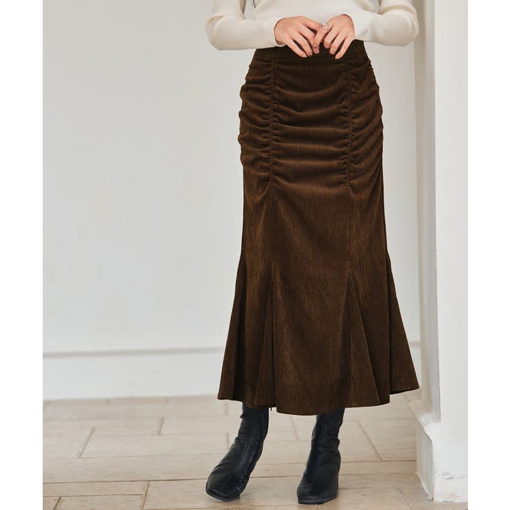 シャーリングハイウエストマーメイドスカート | SAISON DE PAPILLON  | 詳細画像7 