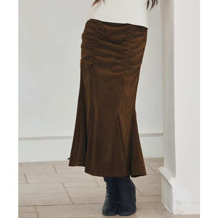 シャーリングハイウエストマーメイドスカート | SAISON DE PAPILLON  | 詳細画像8 