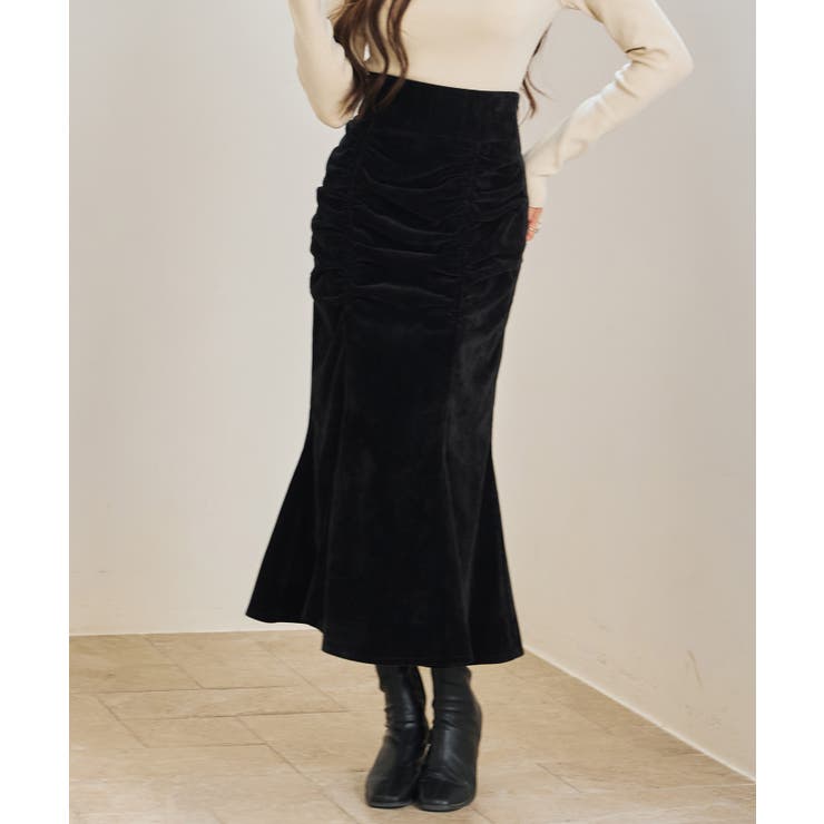 シャーリングハイウエストマーメイドスカート | SAISON DE PAPILLON  | 詳細画像20 