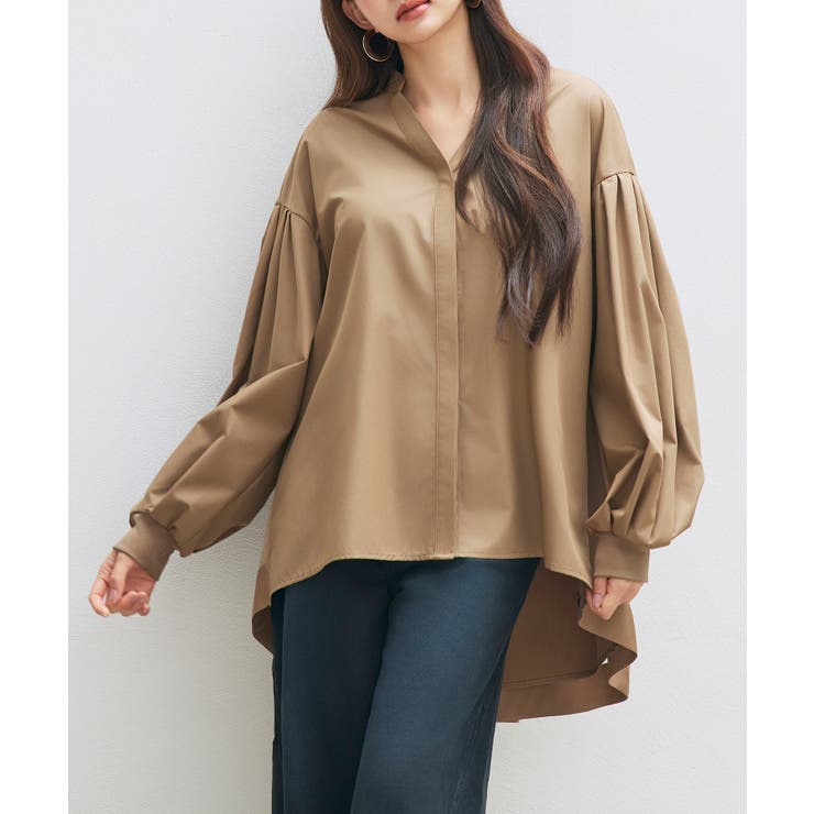 ギャザーチュールドッキングブラウス | SAISON DE PAPILLON  | 詳細画像9 