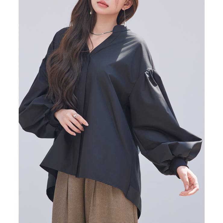 ギャザーチュールドッキングブラウス | SAISON DE PAPILLON  | 詳細画像24 