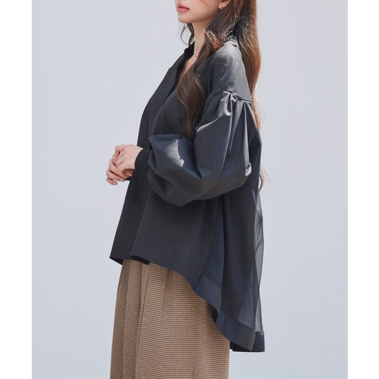 ギャザーチュールドッキングブラウス | SAISON DE PAPILLON  | 詳細画像17 