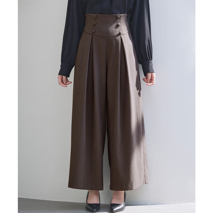 ハイウエストのセーラーワイドパンツ | SAISON DE PAPILLON  | 詳細画像15 