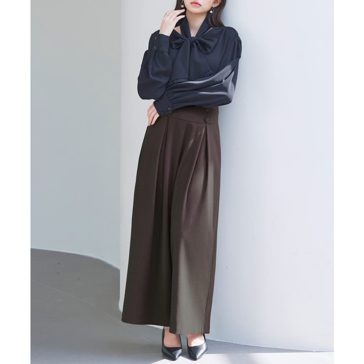 ハイウエストのセーラーワイドパンツ | SAISON DE PAPILLON  | 詳細画像21 