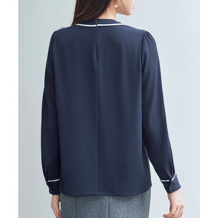 首元2wayボウタイ配色ブラウス | SAISON DE PAPILLON  | 詳細画像35 