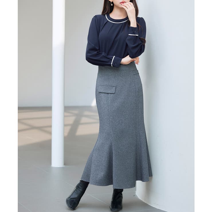 首元2wayボウタイ配色ブラウス | SAISON DE PAPILLON  | 詳細画像41 