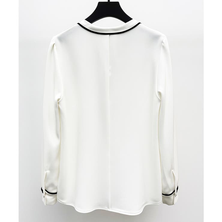 首元2wayボウタイ配色ブラウス | SAISON DE PAPILLON  | 詳細画像24 