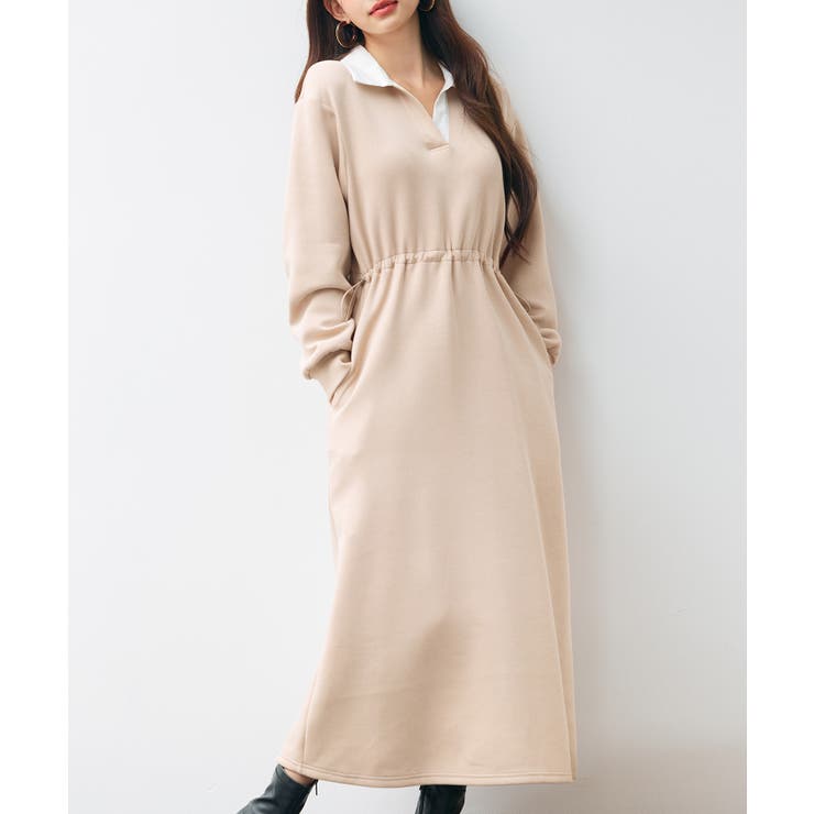 ドッキングプルオーバーロングワンピース | SAISON DE PAPILLON  | 詳細画像4 