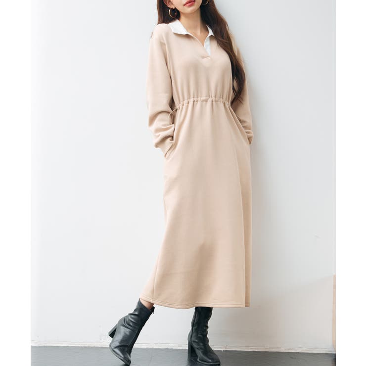 ドッキングプルオーバーロングワンピース | SAISON DE PAPILLON  | 詳細画像8 