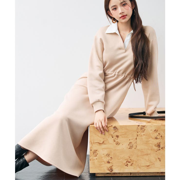 ドッキングプルオーバーロングワンピース | SAISON DE PAPILLON  | 詳細画像10 