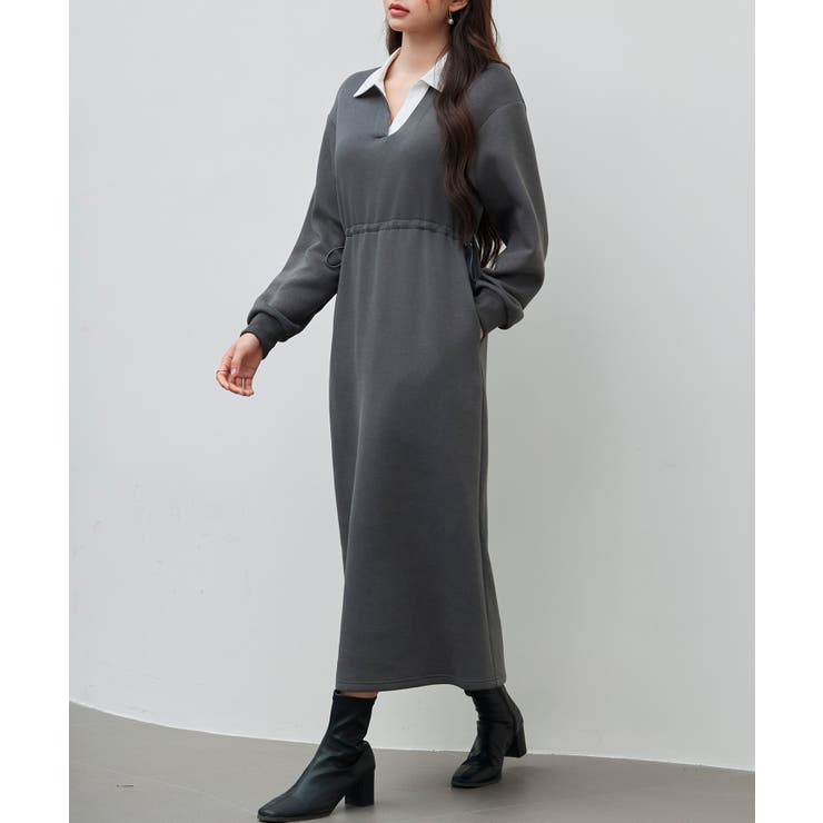 ドッキングプルオーバーロングワンピース | SAISON DE PAPILLON  | 詳細画像13 