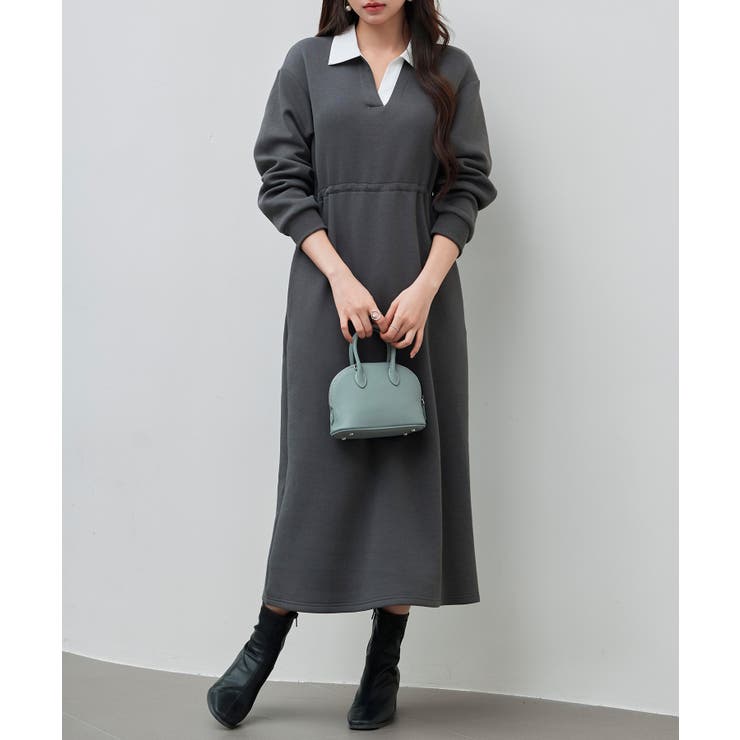 ドッキングプルオーバーロングワンピース | SAISON DE PAPILLON  | 詳細画像18 