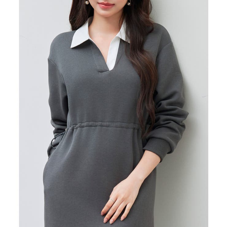 ドッキングプルオーバーロングワンピース | SAISON DE PAPILLON  | 詳細画像19 