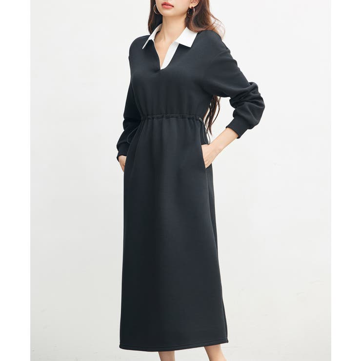 ドッキングプルオーバーロングワンピース | SAISON DE PAPILLON  | 詳細画像23 