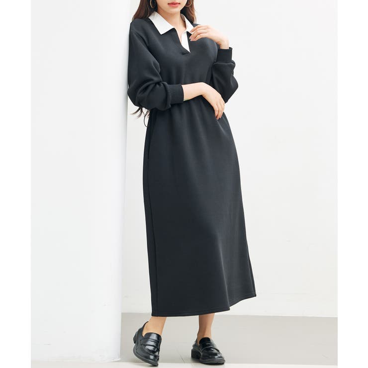 ドッキングプルオーバーロングワンピース | SAISON DE PAPILLON  | 詳細画像26 