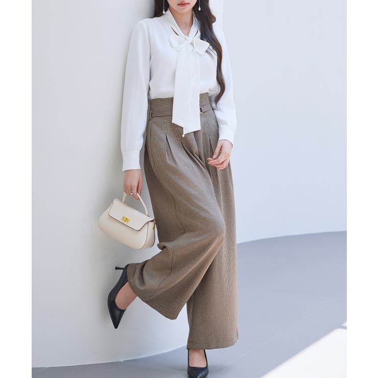 グレンチェックのハイウエストドカンパンツ | SAISON DE PAPILLON  | 詳細画像26 