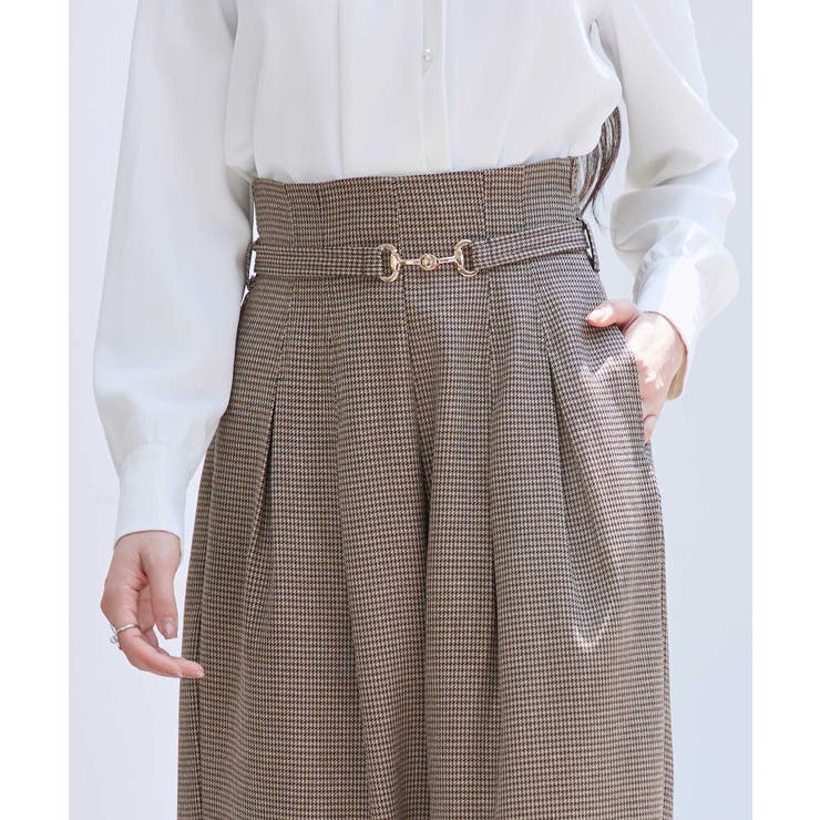 グレンチェックのハイウエストドカンパンツ | SAISON DE PAPILLON  | 詳細画像27 