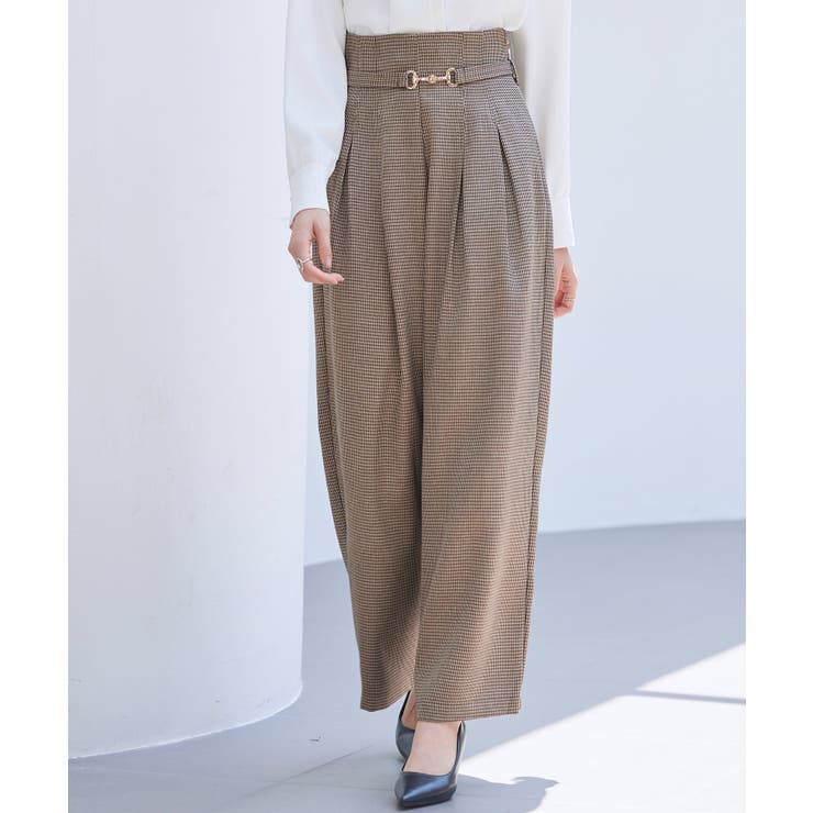 グレンチェックのハイウエストドカンパンツ | SAISON DE PAPILLON  | 詳細画像18 