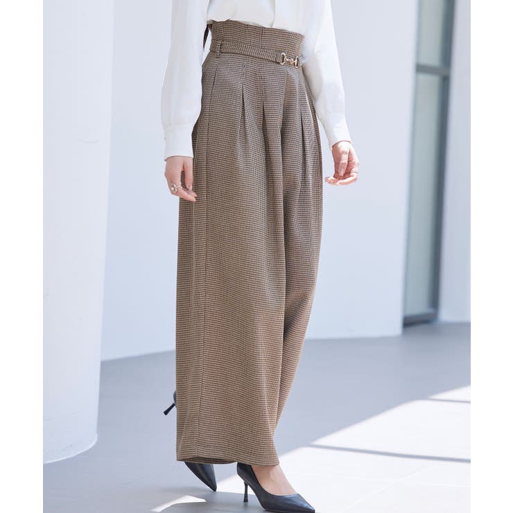 グレンチェックのハイウエストドカンパンツ | SAISON DE PAPILLON  | 詳細画像19 